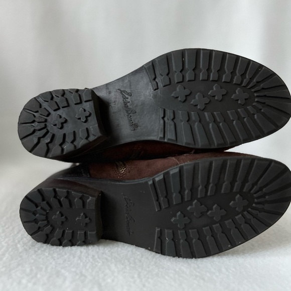 Eddie Bauer Size 7.5 Brown Leather/Textile Zippered Boots with Buckle Accents - Picture 10 of 16